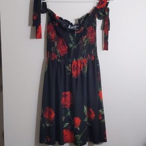 Floral off shoulder dress size small